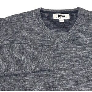 Joseph Abboud 100% Cotton V-neck Pullover‎ Sweater Gray Size Large L